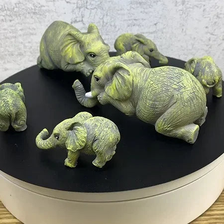 3pcs/Set Cute Elephant Decor Statue