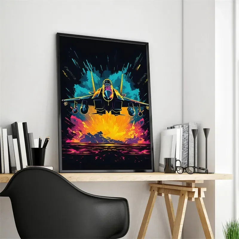 1 pc Neon Video Game Canvas Painting