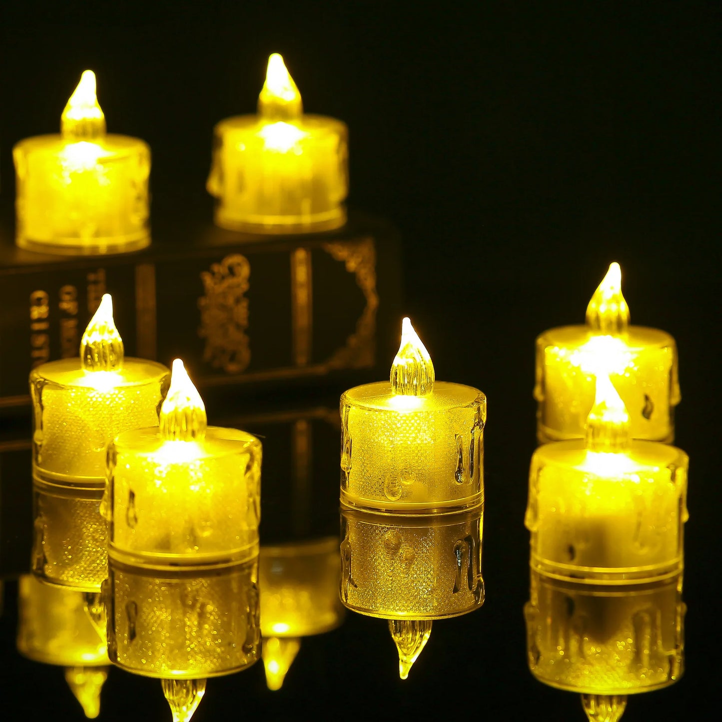 6 / 12 Pcs Flameless Tea Lights Candles