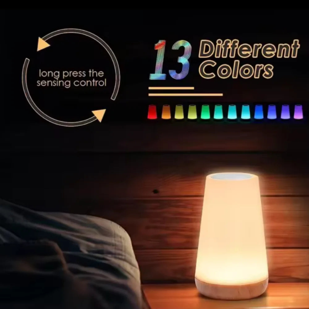 LED Touch Dimmable Table Lamp 13 color Remote Control