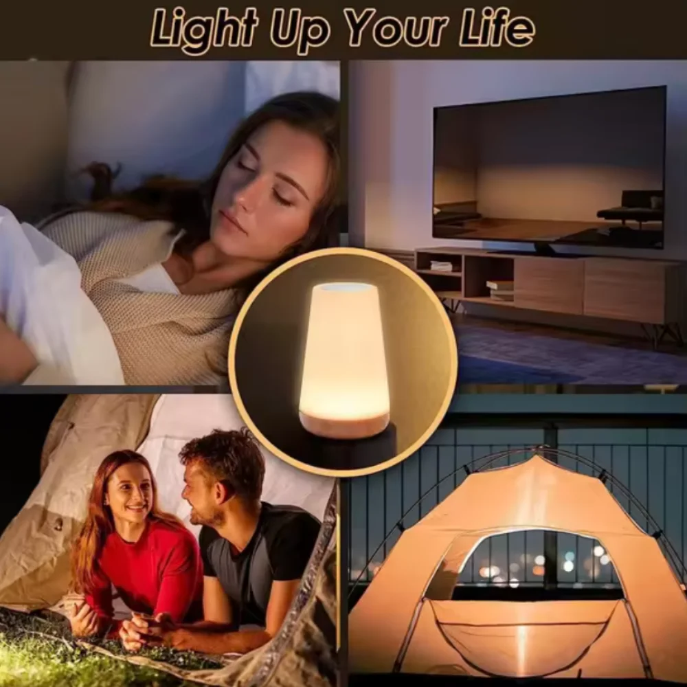 LED Touch Dimmable Table Lamp 13 color Remote Control