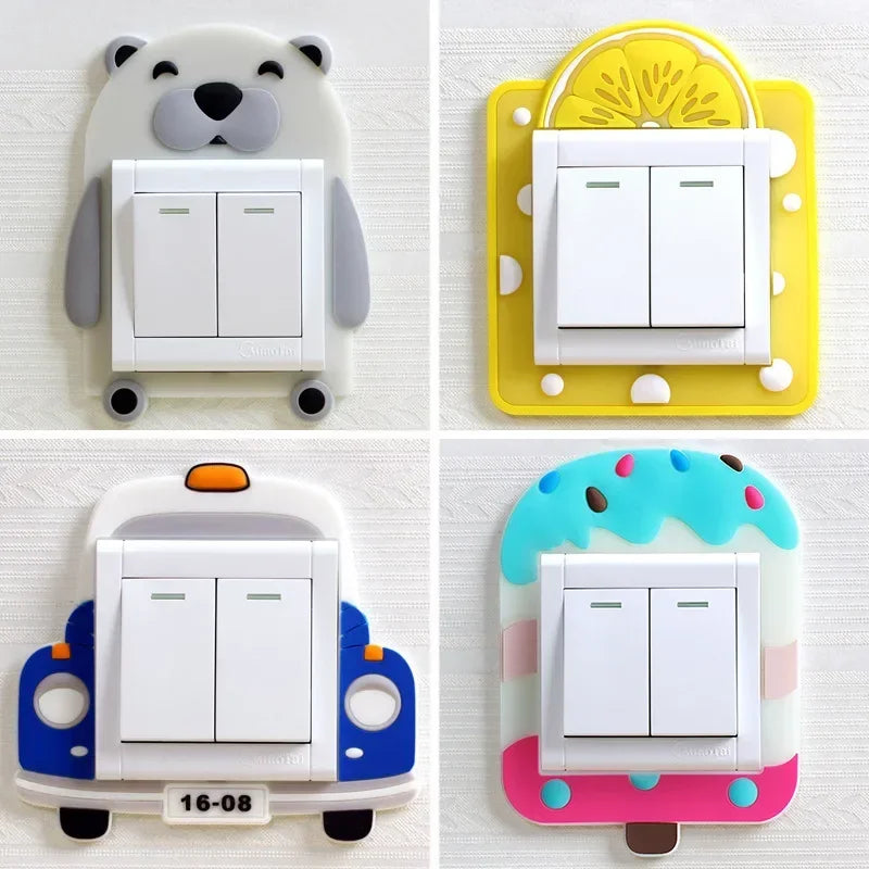 1 Pc Children Bedroom 3D Silicone Switch Sticker