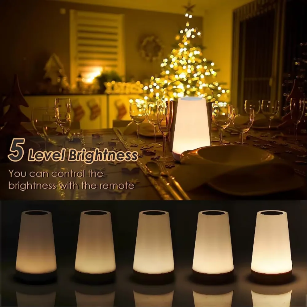 LED Touch Dimmable Table Lamp 13 color Remote Control