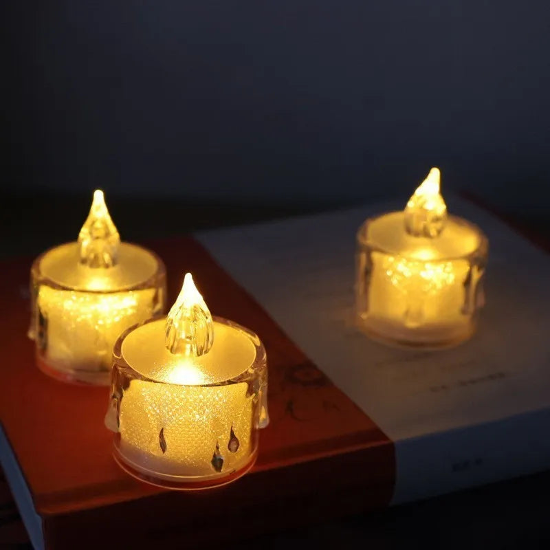 6 / 12 Pcs Flameless Tea Lights Candles