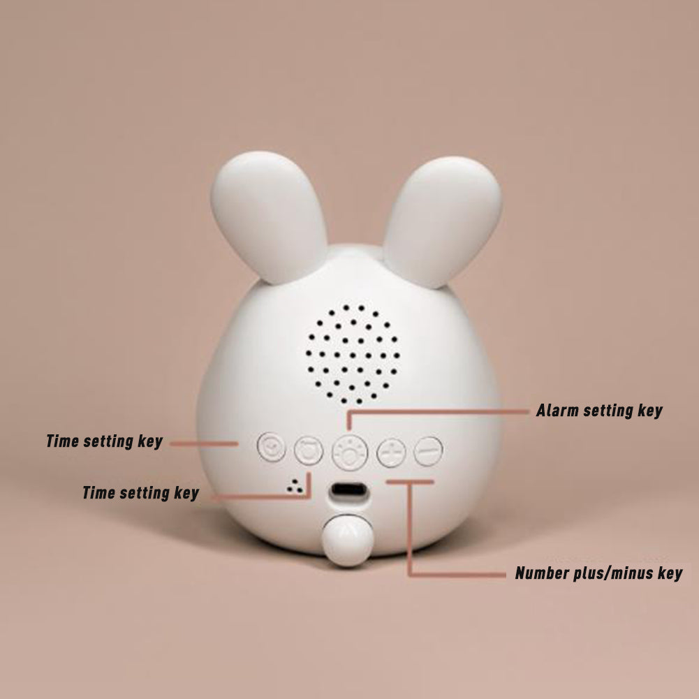 Cute Rabbit Alarm Clock With Night Light