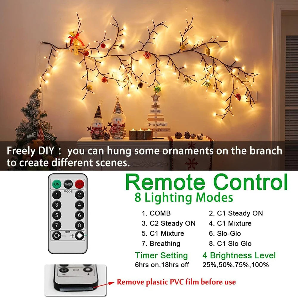 Tree Branch Lamp 72LED/96LED, DIY, USB Powered