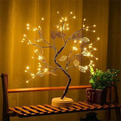 Golden Leaf Table Lamp Warm Led
