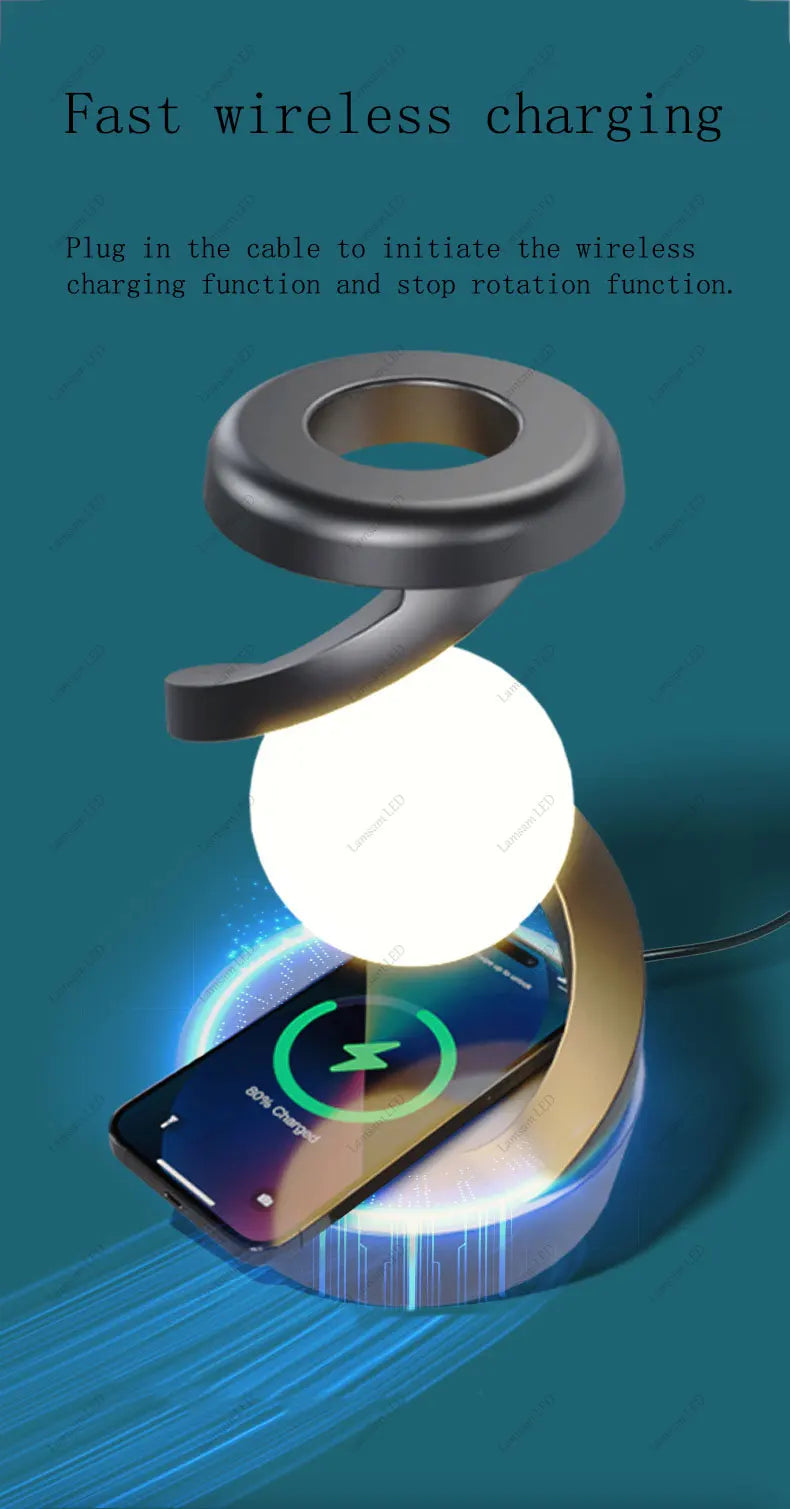 Levitating Ball Light with Wireless Charger