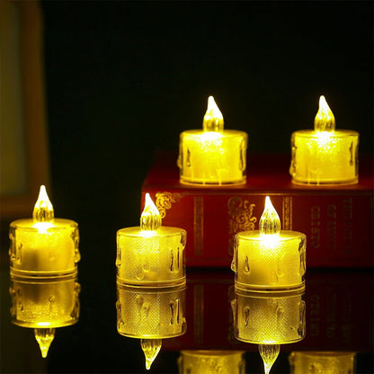 6 / 12 Pcs Flameless Tea Lights Candles
