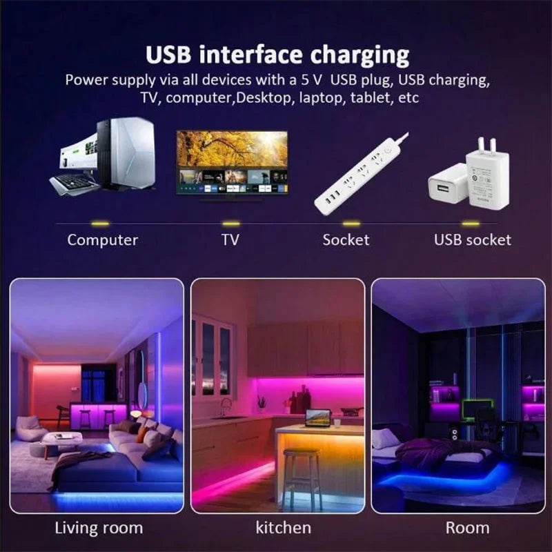 LED Strip Lights USB Bluetooth 5050 SMD