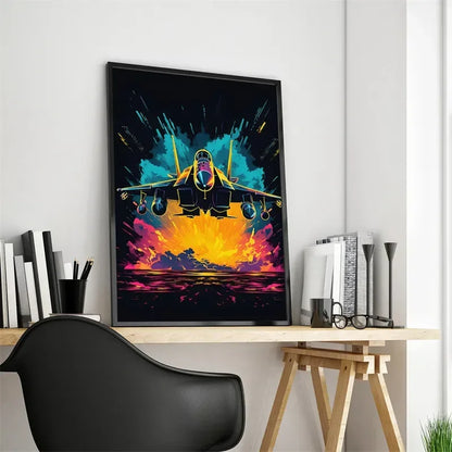 1 pc Neon Video Game Canvas Painting