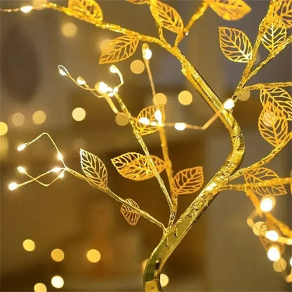 Golden Leaf Table Lamp Warm Led