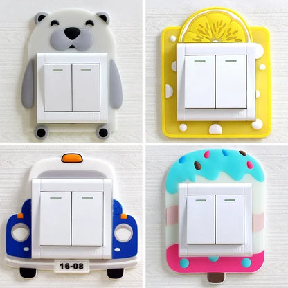 1 Pc Children Bedroom 3D Silicone Switch Sticker