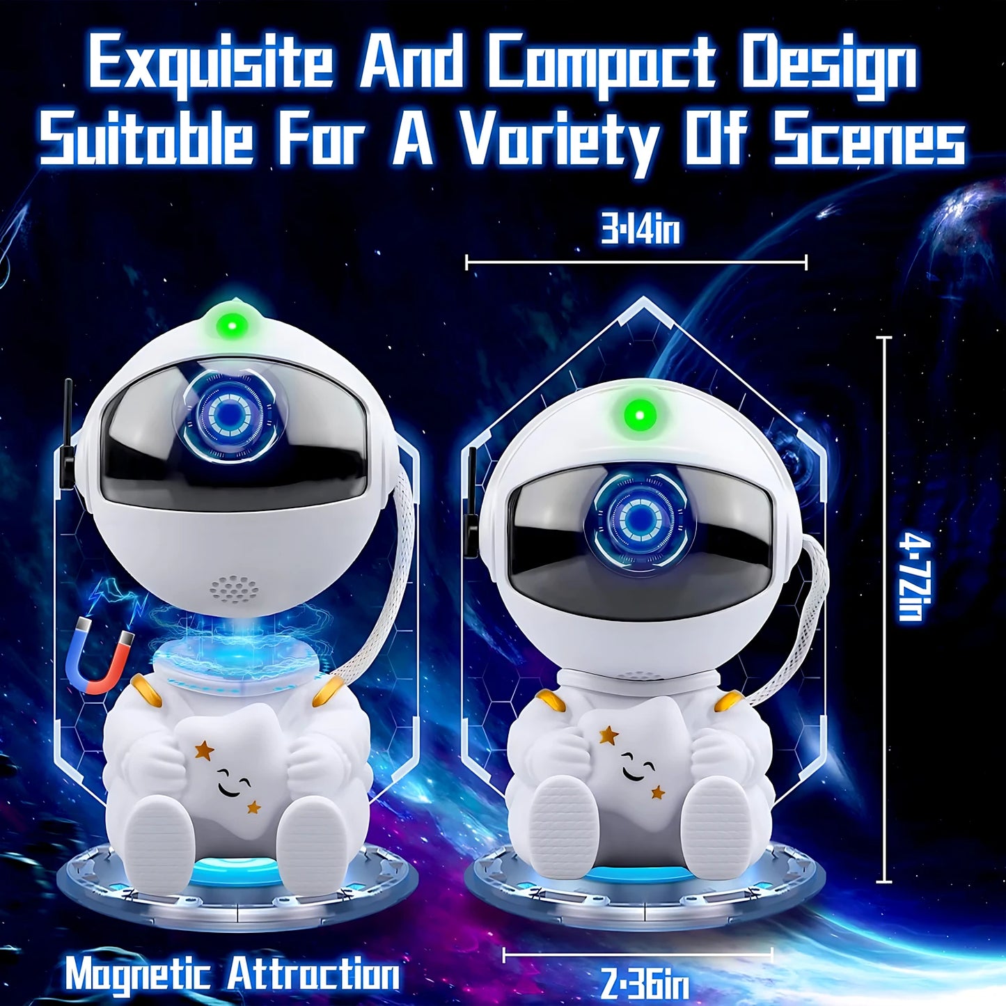 Astronaut Star Galaxy Projector Night Light